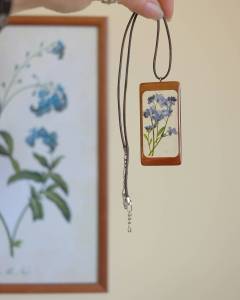 forget me not wooden jewelry